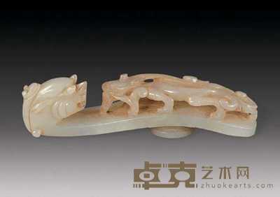 清 玉龙勾 长9cm